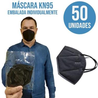 Imagem de Kit 50 Unidades Máscara Descartável Profissional KN95 Embalada Individ