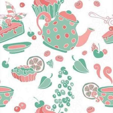 Imagem de Papel de Parede Adesivo Doces Verde 289247099 0,58x2,5M - Adesivo BR