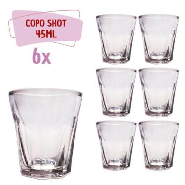 Imagem de Conjunto 6 Copos Shot Vidro Tequila Cachaça Dose 45ml Bar - TODO DIA, 