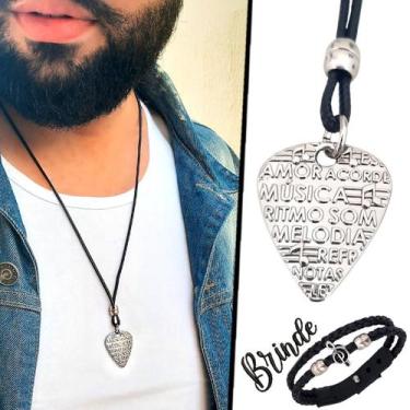 Imagem de Colar de Couro Ajustável Tradicional Paleta Musical - GRANADO ACESSÓRI