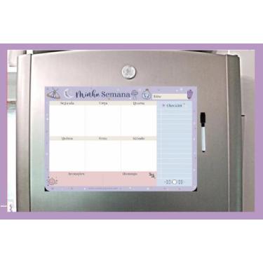 Imagem de Lousa Magnetica Para Geladeira Porta Recados Anotaçoes Imã - nosi