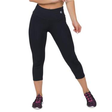 Imagem de Corsário Feminino Fitness Suplex Lisa Preto - Manalinda, GG, Preto