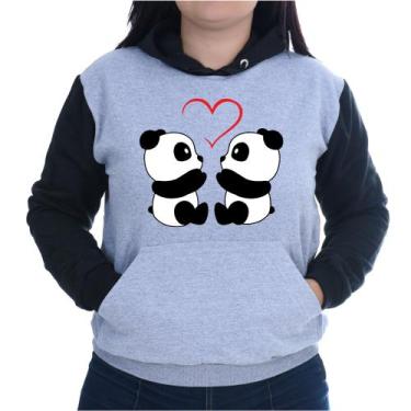 Imagem de Blusa Moletom Feminino Canguru Flanelado Casual 2 Panda - Markelly, Ra