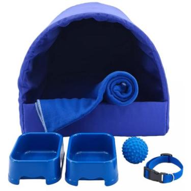 Imagem de Kit Cachorro Gato Cama Caminha Tunel Manta Mantinha Brinquedo Médio - 