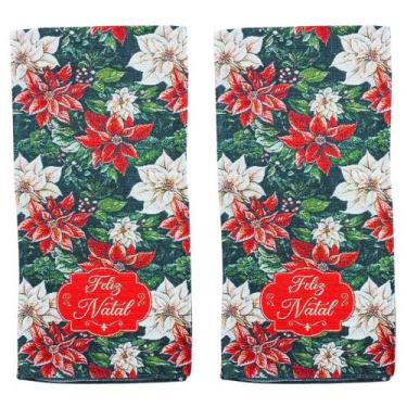 Imagem de Kit 2 Caminhos de Mesa de Natal 33x150cm Tecido Gobelim - Multiart, Ti