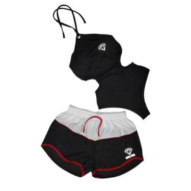 Imagem de Conjunto Maiô Feminino Com Bojo + Short - Gringas Model, Preto, Unico 