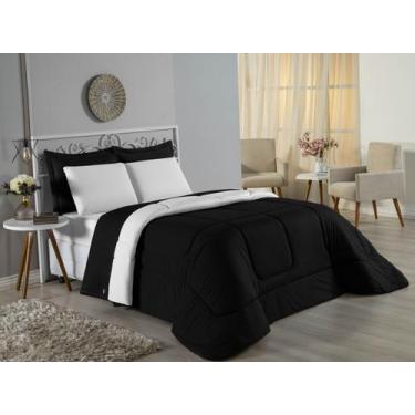 Imagem de Edredom Casal Queen Size Malha 100% Algodão - Davy Enxovais, PRETO/BRA
