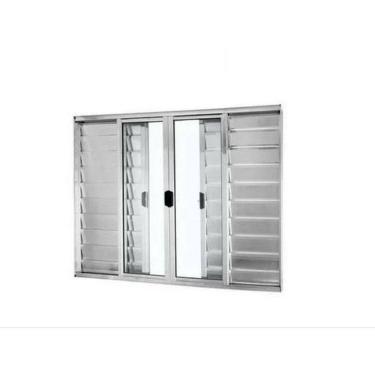 Imagem de Veneziana 120x150 6 Folhas – Alumínio Brilhante – Linha 18 Modular