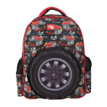 Imagem de Mochila Costas 14" Monster Truck 3D Infantil Passeio Escolar - Yins, V