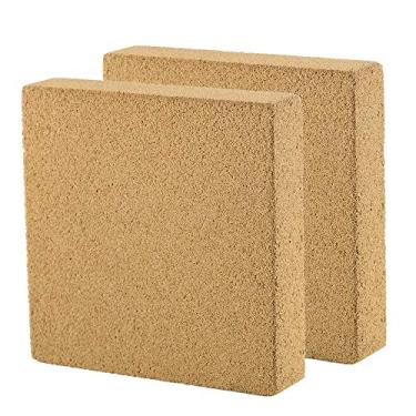 Imagem de Filtro de cerâmica JIH, mídia de bloqueio de biofiltro para aquários marinhos e de água doce, 3,95 por 3,95 por 1 polegada, 2 peças