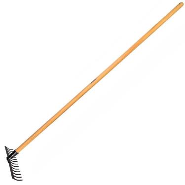 Imagem de Ancinho Metálico Curvo Leve 14 dentes com Cabo de Madeira 145 cm - Tramontina 77101644