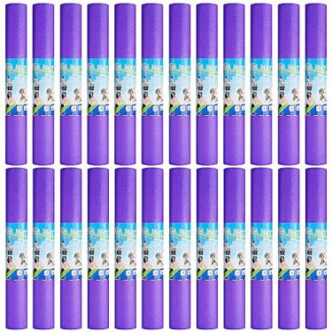 Imagem de 24 peças de tapete de ioga de 3 mm de espessura, 162 x 61 cm, tapete de treino antiderrapante, fitness para mulheres, crianças, academia, casa, ioga, pilates, material resistente e fácil de limpar