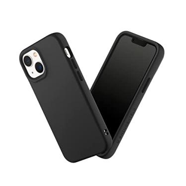 Imagem de RhinoShield Capa compatível com [iPhone 13 Mini] | SolidSuit - Capa protetora de design fino absorvente de choque com acabamento fosco premium 3,5 m/proteção contra quedas de 3,4 m - Preto clássico