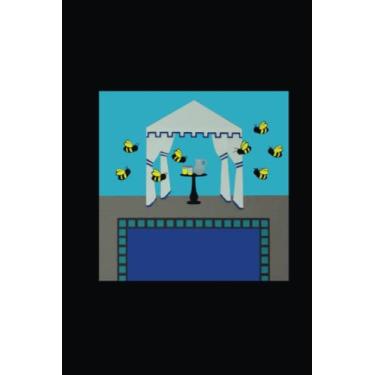 Imagem de POOL CABANA Notebook: GRAPH paper, 120 page 6”x9” drafting quad ruled grid composition 4x4 squares per inch, with POP ART cover for school, college, ... people who measure, draw to scale: Geniuses