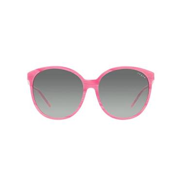Imagem de Vogue Eyewear Óculos de sol femininos redondos Vo5509s, Chifre rosa/cinza dégradé