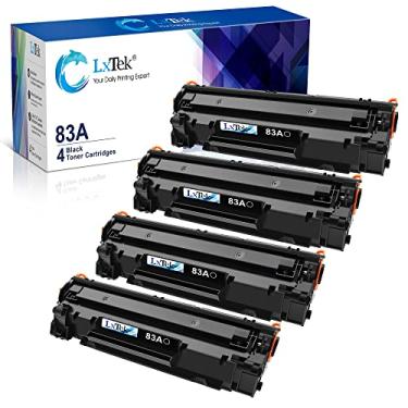 Imagem de LxTek Cartucho de toner de substituição compatível para HP 83A CF283A para usar com Laserjet Pro MFP M125nw M201dw M225dw M201n M125a M127fn M127fw, 4 pretos