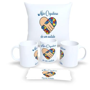Imagem de Kit Com Almofada 30x30cm e Caneca de Porcelana dia das Mães (Kit 7)
