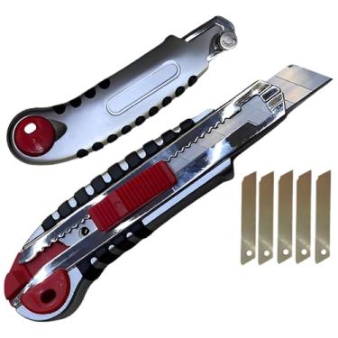 Imagem de Kit Estilete Profissional Reforçado Com Lâmina 18 mm + 305 Lâminas