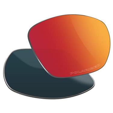 Imagem de Vaep Lentes de reposição de policarbonato para óculos de sol Oakley Plaintiff Squared OO4063 - Vermelho tijolo polarizado