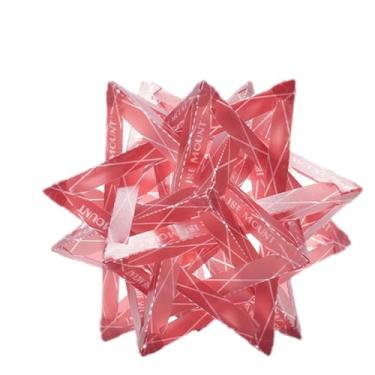 Imagem de WeiLaiKeQi Abajur de decoração para áreas externas, fácil de instalar, geométrico, leve, cobertura de luz para pesca, hotel, caminhadas, churrasco, quarto, Vermelho