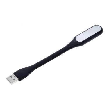 Imagem de A3vsbr luminária usb portátil flexível em led lampada white branco notebook netbook laptop pc computador carregador quick charge power bank