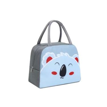 Imagem de Bolsa Térmica Lancheira Marmiteira Reutilizável Academia Trabalho Escola Passeio Fitness Portátil Masculina Feminina Infantil Com Alça E Ziper (COALA CINZA)