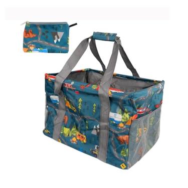 Imagem de Sacola utilitária extragrande – Bolsa dobrável grande com moldura de arame, durável e reutilizável para praia, mantimentos, lavanderia, porta-malas, armazenamento e viagens – Inclui bolsa de 12 x 17