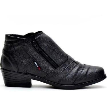 Imagem de Bota Botina Social Masculina em Couro Preto - Romacini, 44, Preto, Mas
