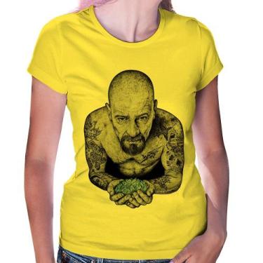 Imagem de Baby Look Walter White Tattoo Heisenberg - Foca na Moda, Amarelo, GGG
