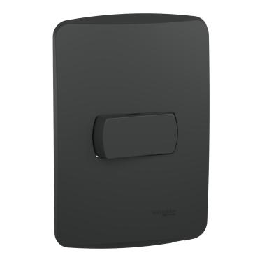 Imagem de Conjunto Placa Horizontal 2x4 C/ Interruptor Paralelo 10A Grafite Orion Cód. S71310394 – Schneider