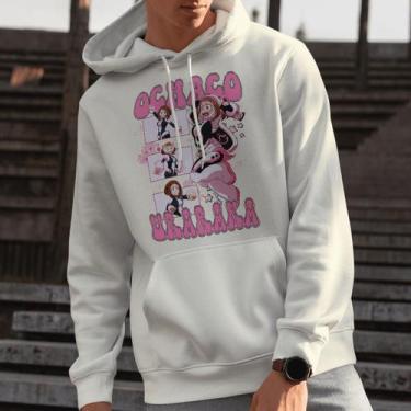 Imagem de Moletom Canguru Unissex Anime Boku No Hero Ochaco Uraraka - Abstract G