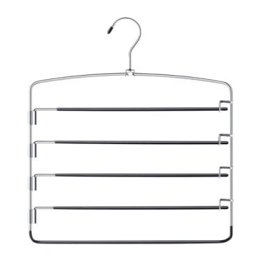 Imagem de Fenteer Calça cabide roupas rack de armazenamento de armazenamento não deslizante multifuncional aço inoxidável rack rack rack para toalhas de guarda -roupa