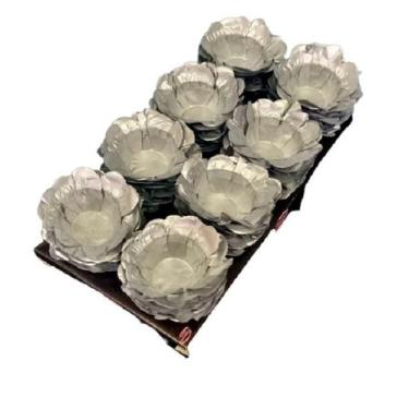 Imagem de Forminha Doces Flor Prata Aniversário Casamento - 40 unid - Decorart