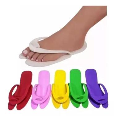 Imagem de Chinelo Descartável Eva Para Salão, Manicures 10 Pares 1mm - Selys, Ve