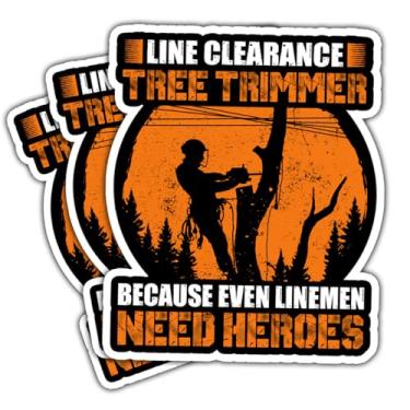 Imagem de Adesivo de aparador de árvore com 3 peças, adesivo de trabalho de árvore arborista, adesivo de lenhador arborista, adesivo de motosserra arborista para laptop, impermeável, garrafa de água, telefone,