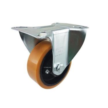 Imagem de Rodízio Fixo 4 FLR 414 UFN 250kg PU Laranja Bucha 106937 Rod-Car Unica