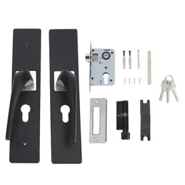 Imagem de Conjunto de fechadura de quarto Grcfumo, maçanetas de porta de entrada em liga de alumínio, fechadura doméstica confortável, fechadura de privacidade para banheiro e quarto