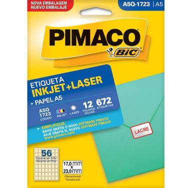 Imagem de Etiqueta Pimaco A5 12 Folhas A5Q1723 17Mmx23Mm