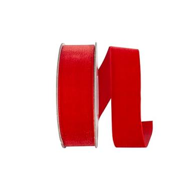 Imagem de Reliant Ribbon Fita de veludo com borda tecida, vermelha