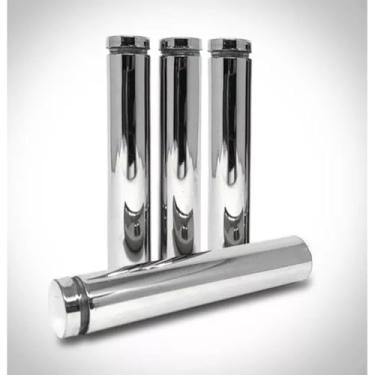 Imagem de Kit 4 Unidades Prolongador 19x100 Inox Suporte Vidro Painel e Mesa (Polido)