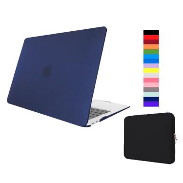 Imagem de Kit Capa Case Compatível Com Macbook new air 13.6 A2681 cor azmf + Capa Neoprene
