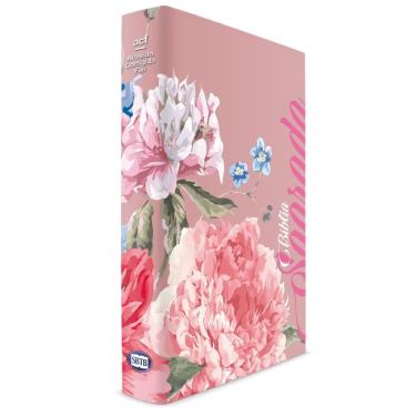 Imagem de Bíblia Rosa Florida - Capa Dura - acf