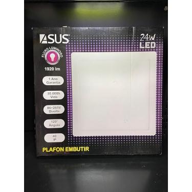 Imagem de Plafon LED Embutir, 24W, 1920 Lumens, Bivolt 86-265V, Ângulo 120°, IP40, 35.000h Vida Útil