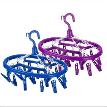 Imagem de Varal Flexível Cabideiro Compacto Com Prendedores Integrados Resistência Praticidade (VARAL 18 PRENDEDORES)