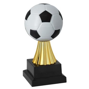 Imagem de Express Medals Troféu de bola de futebol 15 cm de altura, base preta, prêmio esportivo