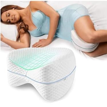 Imagem de Almofada Ortopédica De Apoio Para Pernas Pés Coluna Lombar Gravidez Travesseiro Para Postura Dormir Conforto