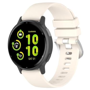 Imagem de Compatível com pulseiras de relógio Garmin Approach S50, pulseiras de substituição de silicone durável de liberação rápida de 20 mm para relógio inteligente Garmin Approach S50 (Apricot)