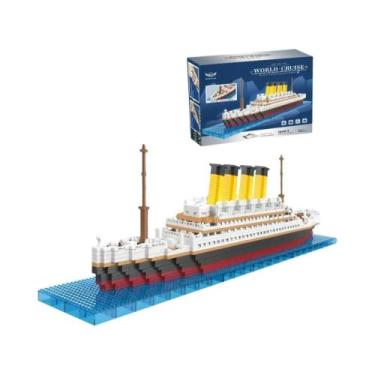Imagem de Modelo Titanic Infantil Navio De Cruzeiro 3D Mini Blocos De Construção