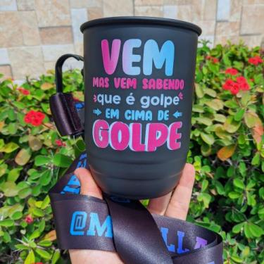 Imagem de Copo Personalizado com Tirante - Caneca Chopp Aluminio Tirantes - Fest