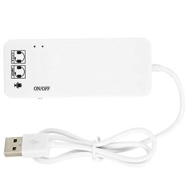 Imagem de Placa de som, produtos de rede, hub USB 2.0 para 3 portas USB 2.0, fone de ouvido, microfone W 7,1 Ch, adaptador de som, divisor de porta preto (branco)